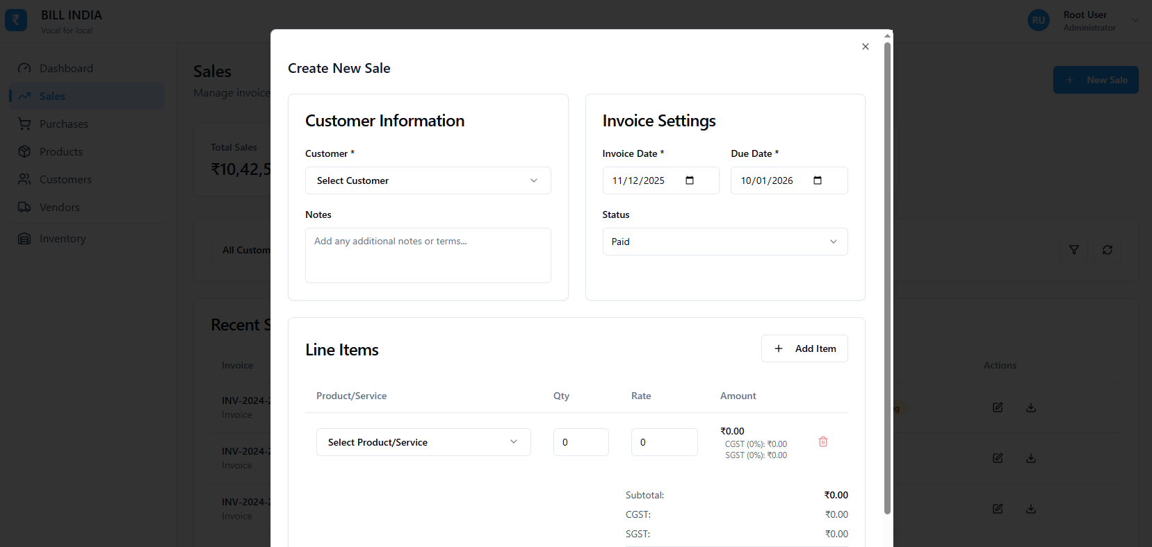 BILL INDIA - India’s First Pay-As-You-Go Cloud Billing & Invoice Software